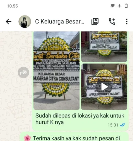 Pengiriman Papan Bunga Duka Central Park Jakarta